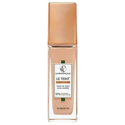 Afbeelding van La Provençale Le Foundation voor lichte verzorging 97% natuurlijke ingrediënten Gemiddelde dekking Alle huidtypes Met biologische olijfolie AOP Provence Kleur: 20 Nude Beige 30 ml