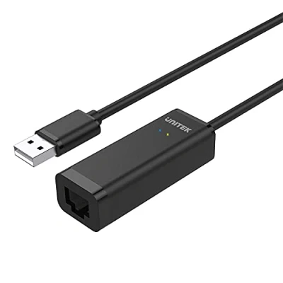 Afbeelding van Unitek ADAPTER USB naar FAST ETHE RNET, Y 1468 (USB, RJ45/LAN (1x)), Netwerkadapter, Zwart