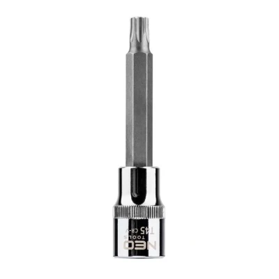 Afbeelding van NEO TOOLS 08 765 Steeksleutelelement 1/2 T45 Chroom vanadium staal, gereedschapsstaal Binnen Torx