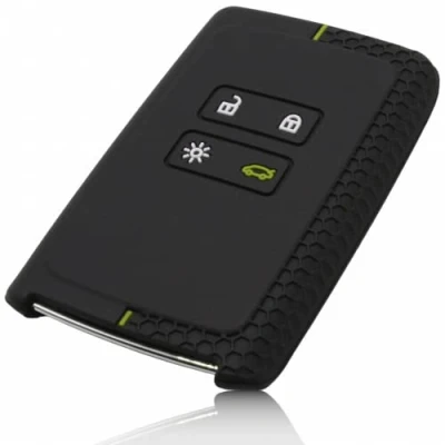 Afbeelding van FOAMO Siliconen beschermhoes compatibel met Renault 4 toetsen Smartkey (alleen keyless go) zwart groen