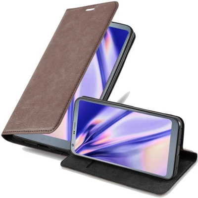 Afbeelding van Cadorabo Hoesje geschikt voor LG G6 in KOFFIE BRUIN Beschermhoes met magnetische sluiting, standfunctie en kaartvakje Book Case Cover Etui
