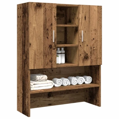Afbeelding van Wasmachinekast 70,5x25,5x90 cm oud houtkleurig