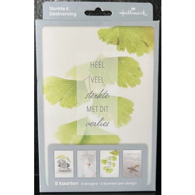 Afbeelding van 8 Hallmark Wenskaarten Luxe Kaarten Met Envelop Condoleance Oprechte deelneming