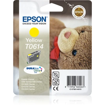 Afbeelding van Epson Teddybear T0614 inktcartridge 1 stuk(s) Origineel Geel