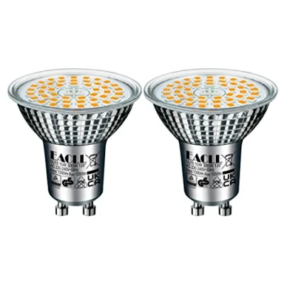 Afbeelding van EACLL │ GU10 LED lamp, koud wit 10 W vervangt halogeenlampen van 140 Set 2 stuks 1050 Lumen 3000 K, geen flikkering, AC 230 V, stralingshoek 120 graden, niet dimbaar Energieklasse E