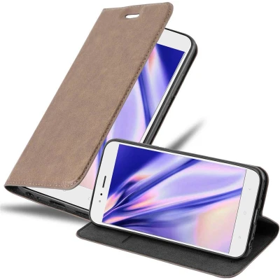 Afbeelding van Cadorabo Hoesje geschikt voor Xiaomi Mi A1 / 5X in KOFFIE BRUIN Beschermhoes met magnetische sluiting, standfunctie en kaartvakje Book Case Cover Etui