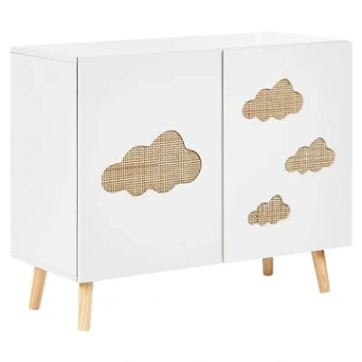 Afbeelding van CLOUDY Dressoir Wit/Lichthout MDF