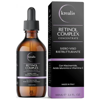 Afbeelding van Introductieprijs: 100 ml, volledig gezicht retinol met niacinamide, hyaluronzuur en vitamine C, hydraterend retinolserum, gezichtsserum, anti rimpel, vlekbestendig