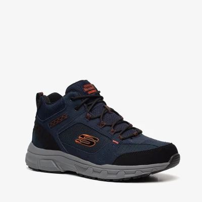 Afbeelding van Skechers OAK Canyon Sneakers hoog, Heren, Maat: 42, Navy/orange Leer en textiel