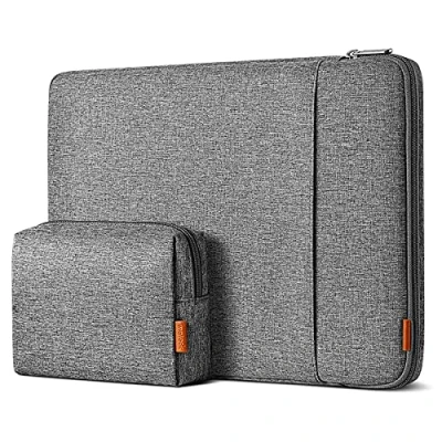Afbeelding van Inateck Laptophoes 360 bescherming compatibel met de meeste 14 inch laptop accessoirestas grijs