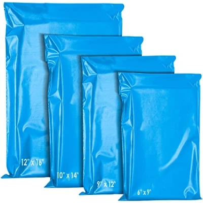 Afbeelding van YUNJU verzendzakken van kunststof met zelfklevende sluiting, voor kleding, post, verpakking, verzendzakken, inweekbestendig, middelgroot, 60 stuks, Paars., Posttas