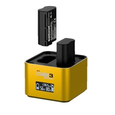 Image de Chargeur double Hähnel ProCube3 pour batterie Nikon EN EL14 EL15c et EL25 Jaune