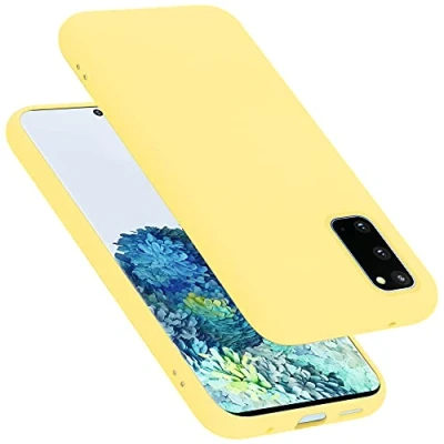 Afbeelding van Cadorabo Hoesje geschikt voor Samsung Galaxy S20 in LIQUID GEEL Beschermhoes gemaakt van flexibel TPU silicone Case Cover