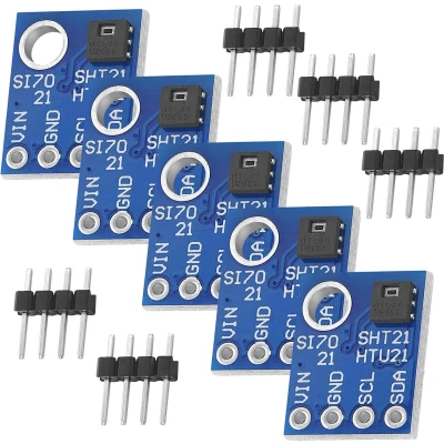 Afbeelding van AZDelivery 5 x GY 21 HTU21 Vochtigheids en Temperatuursensor compatibel met Arduino