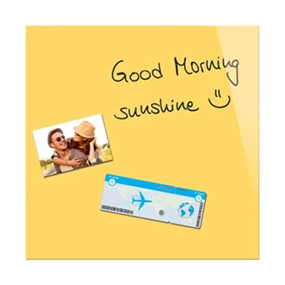 Afbeelding van BE! Board Glazen magneetbord Geel (b x h) 45 cm B1108