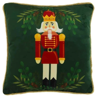 Afbeelding van Unique Living Sierkussen Nutcracker Dark Green 45x45cm