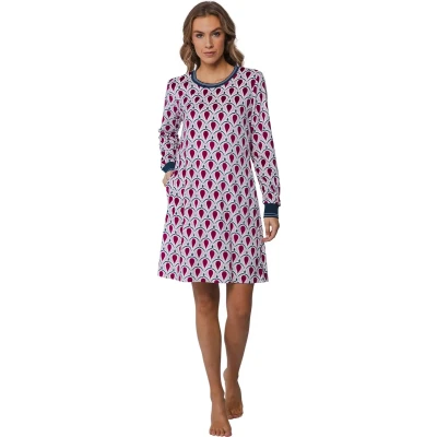 Afbeelding van Duurzaam fleece nachthemd Pastunette Paars Maat 42