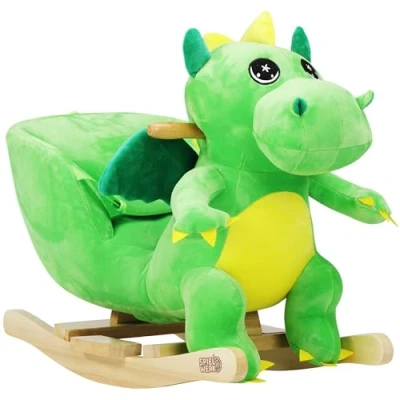 Afbeelding van Spielwerk Schommelstoel kinderen dino met veiligheidsgordel