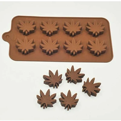 Afbeelding van Selecto Bake Marihuana Cannabis Weed Hennepblad Siliconen mallen voor Pot Snoepvorm Chocolade Gummy Gummies Cake Decoratie