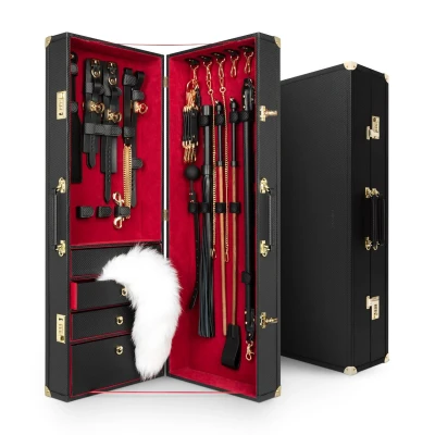 Afbeelding van Bedroom Fantasies Bondage Koffer 17 Stuks Rundleer