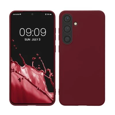 Afbeelding van kwmobile telefoonhoesje geschikt voor Samsung Galaxy S24 Plus Hoesje smartphone Back cover in bordeaux violet