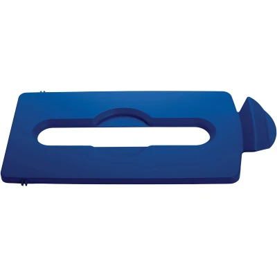 Afbeelding van Rubbermaid Afvaldeksel Slim Jim Recyclestation blauw voor papier