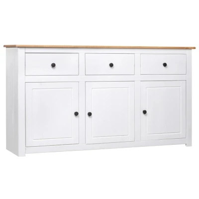 Afbeelding van Dressoir Panama Range 135x40x80 cm massief grenenhout wit