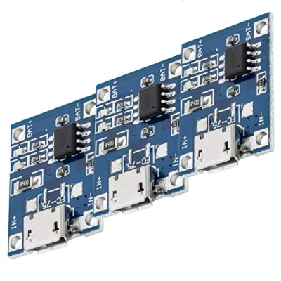 Afbeelding van AZDelivery 5 x TP4056 Micro USB 5V 1A laadregelaar Lithium Li Ionenbatterijlader module Inclusief E Book!