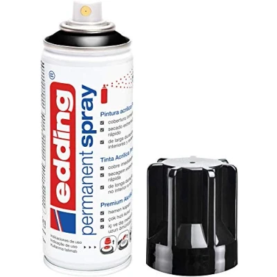 Afbeelding van Edding 5200 Permanent Spray Premium Acrylverf Diepzwart Glanzend Ral 9005