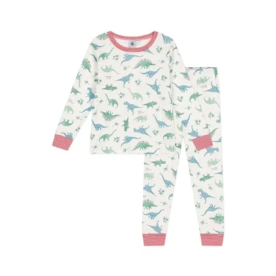 Image de Petit Bateau Pyjama Garçon, Blanc/Multico, 4 ans