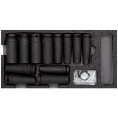Image de GEDORE RED R22150012 jeu de clés à chocs 1/2&quot; en 1/3 module mousse 14 pièces 3301711