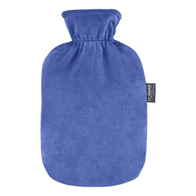 Afbeelding van Fashy warm water kruik Met kobalt blauw zachte hoes