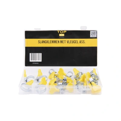 Afbeelding van Topgear Slangklemmen met vleugel assortiment 26 delig