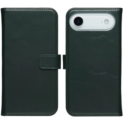 Afbeelding van Selencia Echt Leren Bookcase voor de Apple iPhone 17 Air Groen