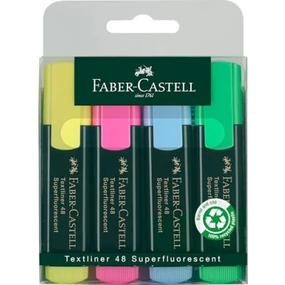 Image de Faber Castell Surligneur TEXTLINER 48 recharges, étui de 4