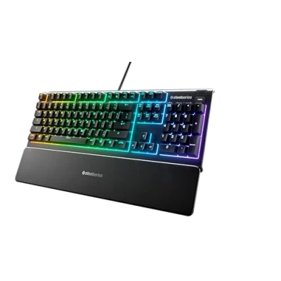 Afbeelding van SteelSeries Apex 3 Gaming toetsenbord, 10 zone RGB verlichting, premium magnetische handsteun, Amerikaanse QWERTY lay out