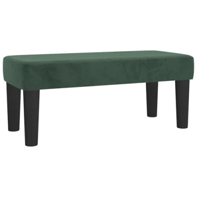 Afbeelding van vidaXL Bankje 70x30x30 cm fluweel donkergroen