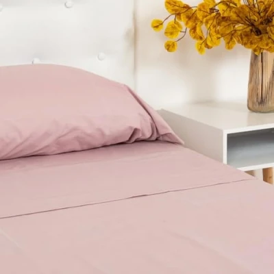 Afbeelding van TRAMAS+ Beddengoed voor tweepersoonsbed, 160 x 200 cm, 100% katoen, beddengoed, lakens en 2 kussenslopen, Oeko Tex Standard 100, paars