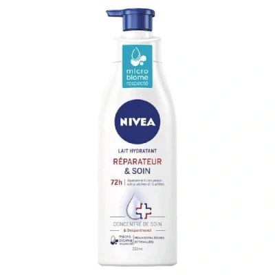 Afbeelding van NIVEA REPAIR &amp; CARE Herstellende lichaamsmelk, zeer droge huid (1 x 250 ml) hydraterende lichaamsmelk met glycerine, provitamine B5 en niacinamide crème voor ruwe huid, extra droog
