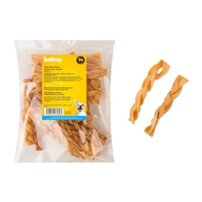 Afbeelding van Boomy Hondensnacks Kauwsnack Paardensticks gevlochten 15cm 200g