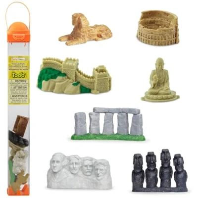 Afbeelding van Plastic miniaturen in de Toobs Wereld Monumenten