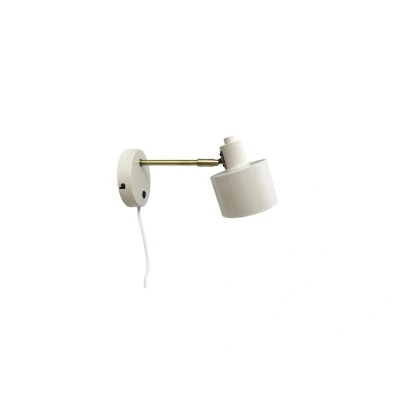 Afbeelding van Dyberg Larsen Ocean wandlamp, beige, Ø 11 cm, metaal