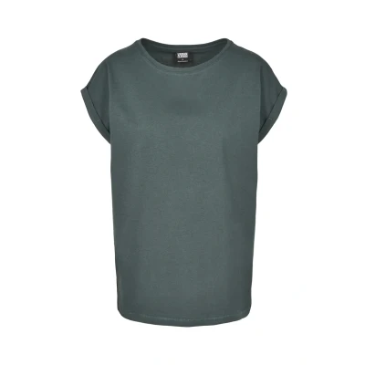 Afbeelding van Urban Classics Extended Shoulder Tshirt basic, Dames, Maat: Small, Bottlegreen