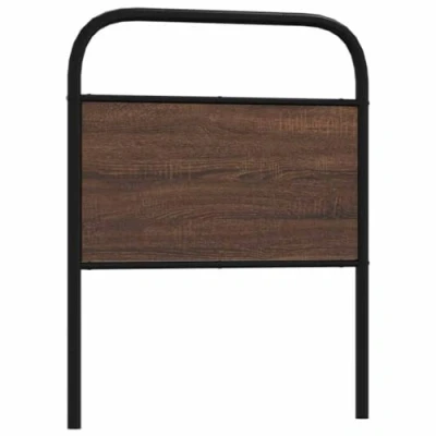 Afbeelding van vidaXL Hoofdbord 80 cm bewerkt hout en staal bruin eikenkleurig