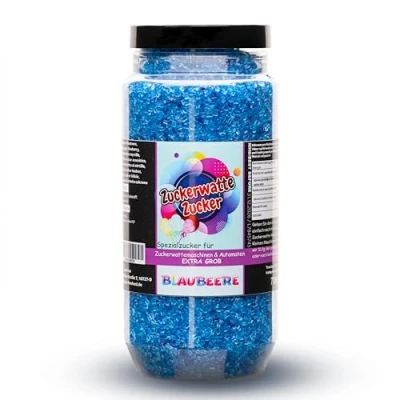Afbeelding van Hoogwaardige suikerspin suiker blauw 700 g speciale suikerkristallen