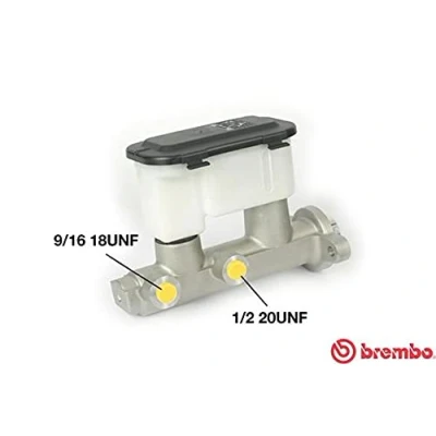 Afbeelding van BREMBO M 59 060 Hoofdremcilinder 25,4mm Aluminium 12 x 1 (2)