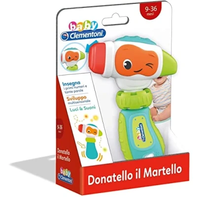 Afbeelding van Clementoni 17327 Donatello Le Martello spel voor jonge kinderen elektronisch sprekend speelgoed (batterijen inbegrepen), 9 36 maanden, Italiaans