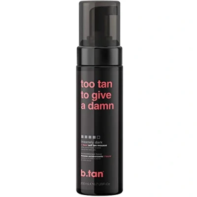 Afbeelding van b.tan Zelfbruinend schuim Too Tan To Give A Damn 1 uur, zonder mimmicks, geen valse bruiningsgeur, toegevoegde schurken, veganistisch, dierproefvrij, 6,7oz