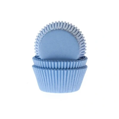 Afbeelding van Cupcake Cups HoM Licht Blauw 50x33mm. 50 st.