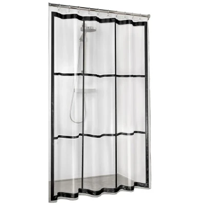 Afbeelding van Sealskin Brix Douchegordijn 180x200 cm PEVA Transparant / Zwart